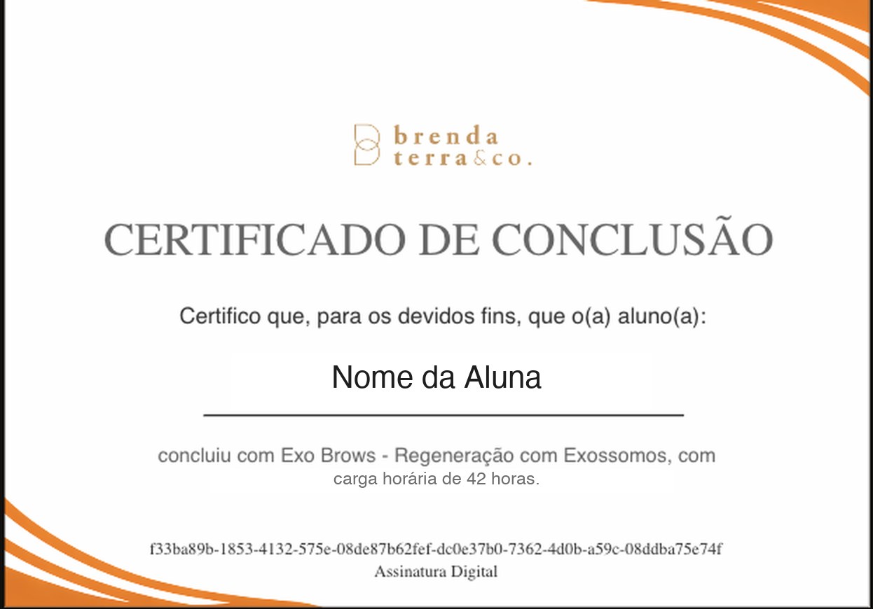 Sample ExoBrows completion certificate with digital signature